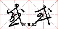 梁锦英感或草书怎么写