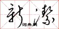 梁锦英新洁草书怎么写