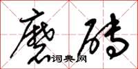 梁锦英磨砖草书怎么写