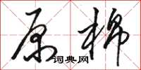 骆恒光原棉草书怎么写