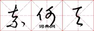 梁锦英奈何天草书怎么写