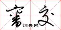 梁锦英审交草书怎么写