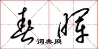 梁锦英春晖草书怎么写