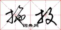 梁锦英施放草书怎么写