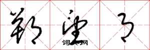 梁锦英朔望月草书怎么写