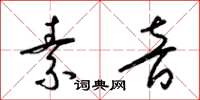 梁锦英素音草书怎么写