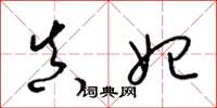 梁锦英真妃草书怎么写