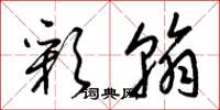 梁锦英彩翰草书怎么写