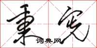 骆恒光秉宪草书怎么写