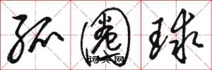 骆恒光弧圈球草书怎么写