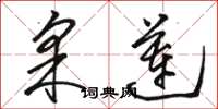 骆恒光采莲草书怎么写