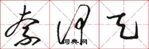 骆恒光奈何天草书怎么写