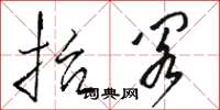 骆恒光抬阁草书怎么写