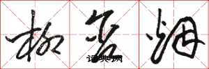 骆恒光柳含烟草书怎么写