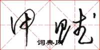 骆恒光甲赋草书怎么写