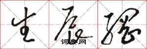 骆恒光生辰纲草书怎么写