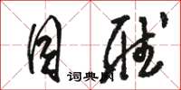 骆恒光目听草书怎么写