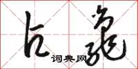 骆恒光占龟草书怎么写