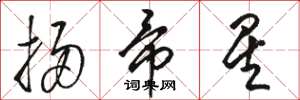 骆恒光扫帚星草书怎么写