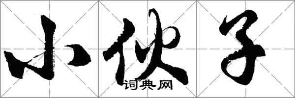 胡问遂小伙子行书怎么写