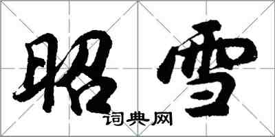 胡问遂昭雪行书怎么写