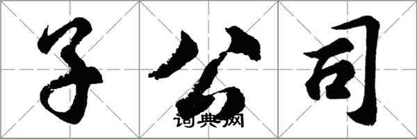 胡问遂子公司行书怎么写