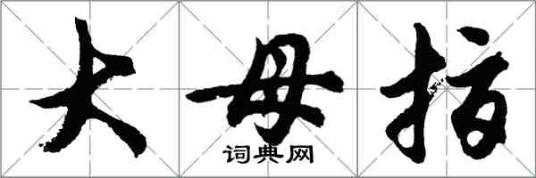 胡问遂大母指行书怎么写
