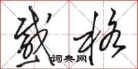 骆恒光感格草书怎么写