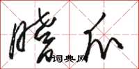 骆恒光嗜爪草书怎么写
