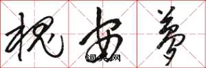 骆恒光槐安梦草书怎么写
