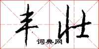 钱沛云丰壮行书怎么写