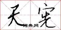 钱沛云天宪行书怎么写