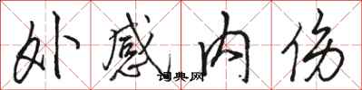 骆恒光外感内伤行书怎么写