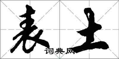 胡问遂表土行书怎么写