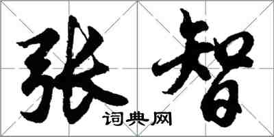 胡问遂张智行书怎么写