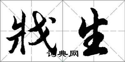 胡问遂戕生行书怎么写
