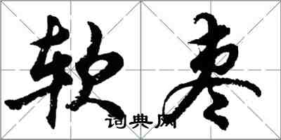 胡问遂软枣行书怎么写