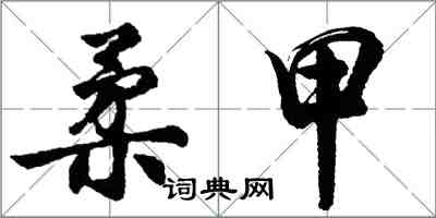 胡问遂柔甲行书怎么写
