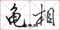 骆恒光龟相行书怎么写