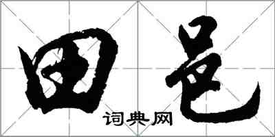 胡问遂田邑行书怎么写
