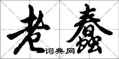 胡问遂老蠢行书怎么写