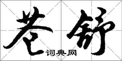 胡问遂苍舒行书怎么写