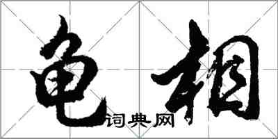 胡问遂龟相行书怎么写