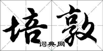 胡问遂培敦行书怎么写