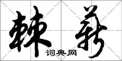 胡问遂棘薪行书怎么写
