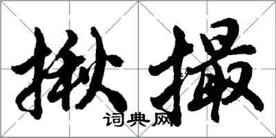 胡问遂揪撮行书怎么写