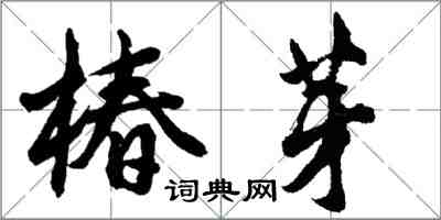 胡问遂椿芽行书怎么写