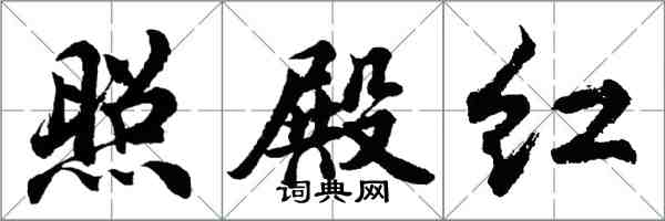 胡问遂照殿红行书怎么写