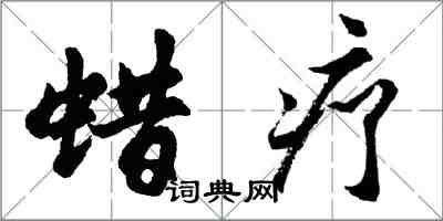 胡问遂蜡疗行书怎么写
