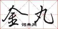 骆恒光金丸行书怎么写